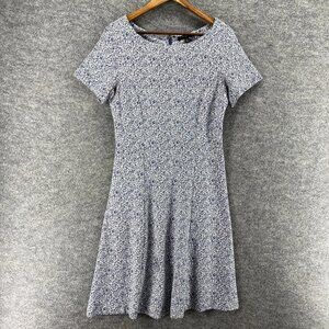 Banana Republic Dress Women Tall Blue Geometric